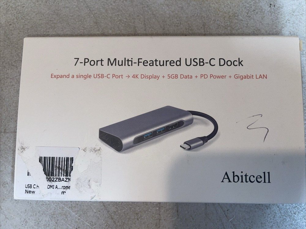 Abitcell 7-Port Multi-Featured USB-C Dock