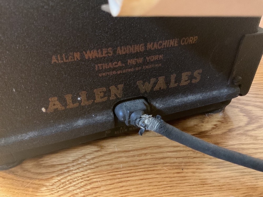 Allen & Wales Model E Adding Machine 1958 Tested Does Turn On