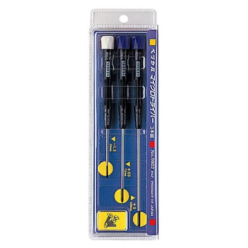 VESSEL 9902E - Micro Screwdriver 3PC. Set No.9902E 1EA