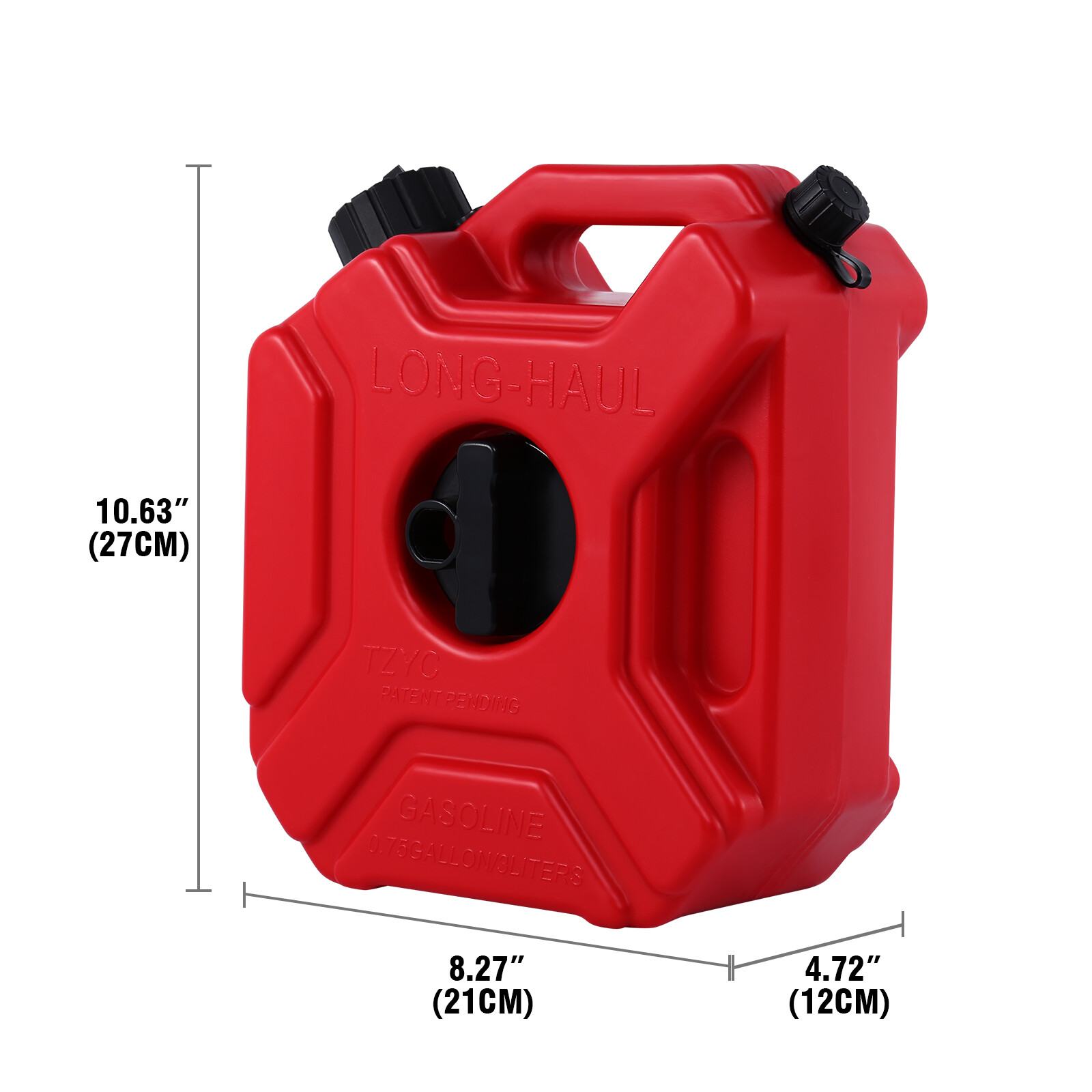 3L Gas Fuel Can Tank Container Fit for ATV UTV Gokart Motorcycle Auto Car