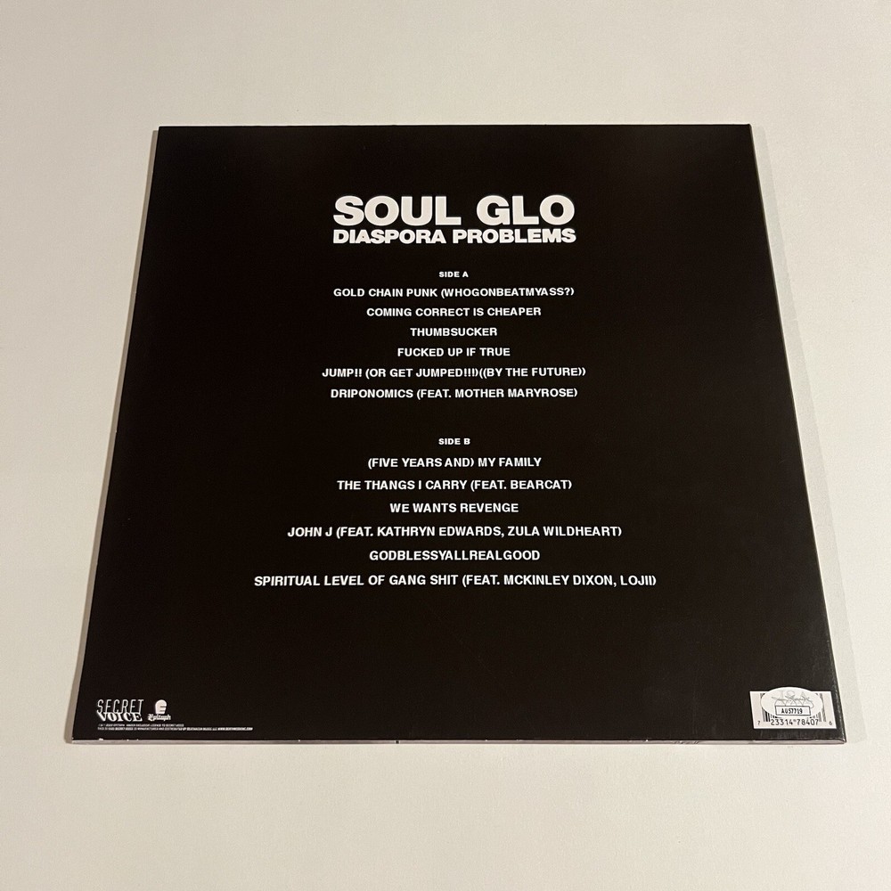SOUL GLO SIGNED DIASPORA PROBLEMS VINYL RECORD JSA COA