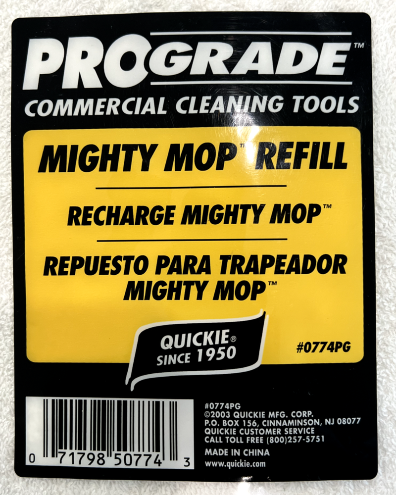 Mighty Mop Refill 0774 PG - Pro Grade - Quickie Professional