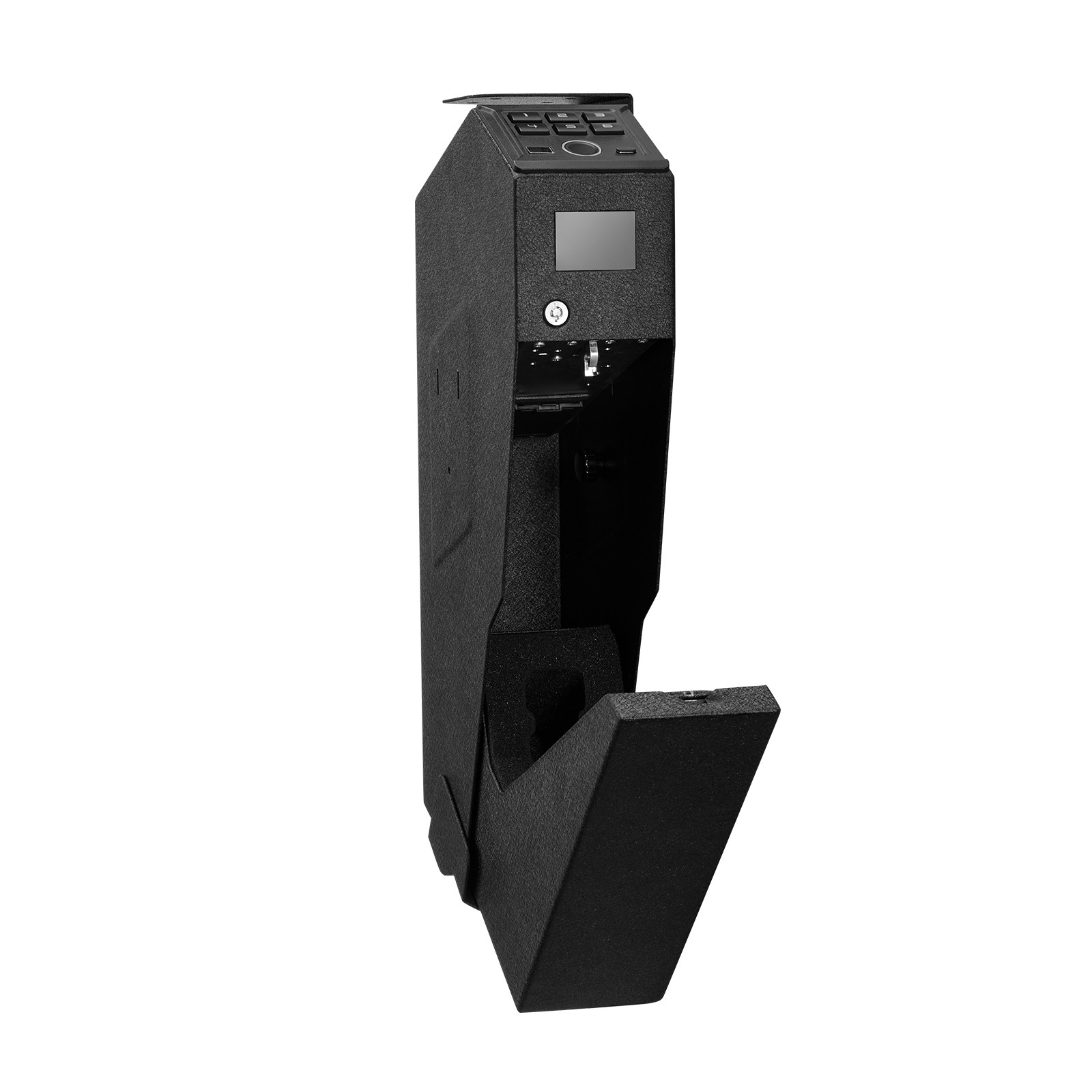 Uimoso Gun Safe Slider w/ Screen Fingerprint/Password/Key for 1 Pistol&Magazine