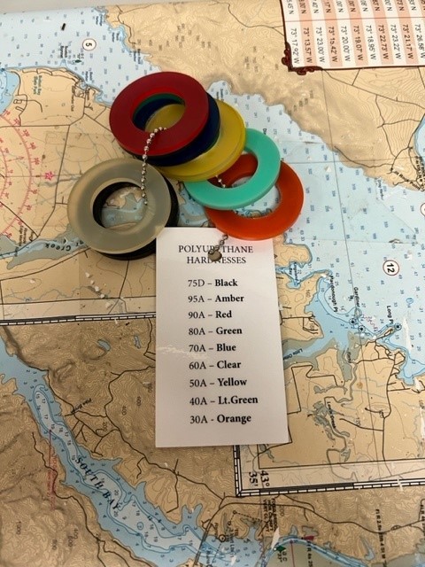 Polyurethane Hardness Pack 75D, 95A, 90A, 80A, 70A, 60A, 50A, 40A, 30A.