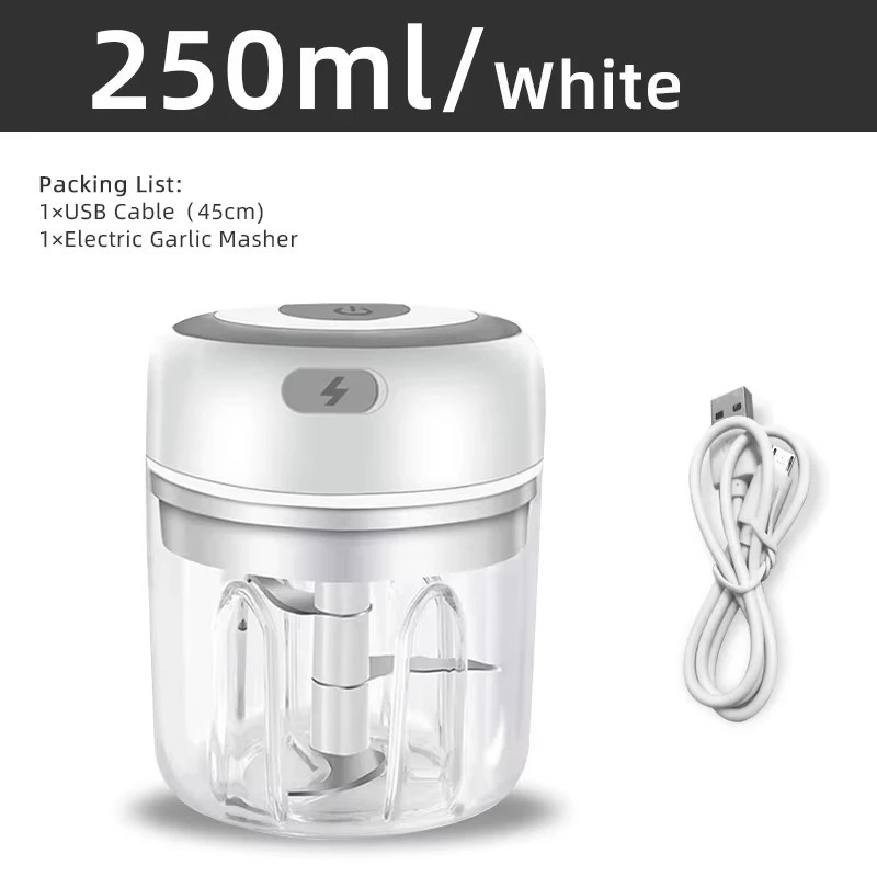 Mini Food Processor, Vegetable Garlic Chopper, USB Meat Grinder, Rechargeable