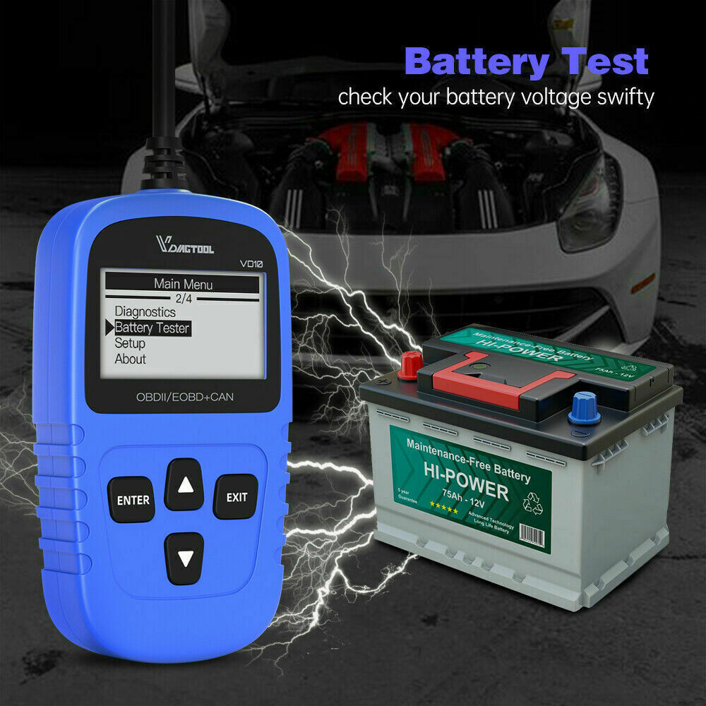 Automotive OBDII Scanner Code Reader Car Check Engine Fault Diagnostic Tool