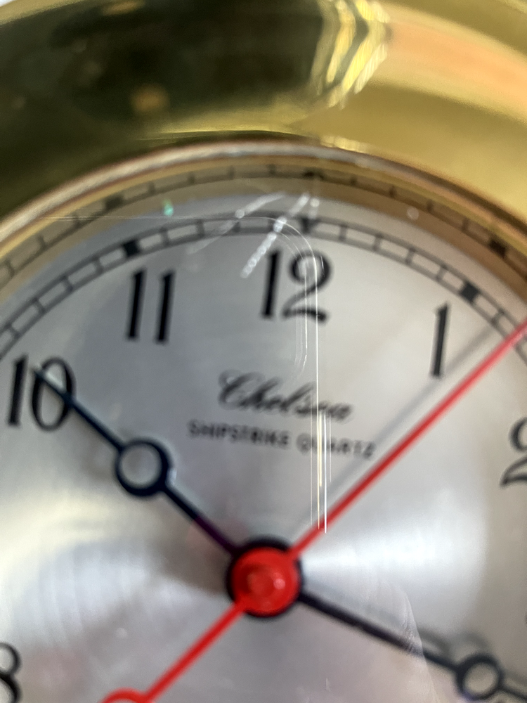Chelsea Shipstrike Quartz Clock Brass Ships Clock-5.5"