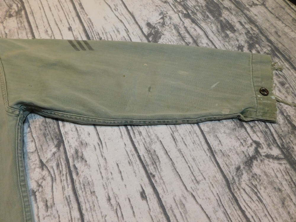 VTG 1940's USMC HERRINGBONE JACKET WWII BUTTON UP