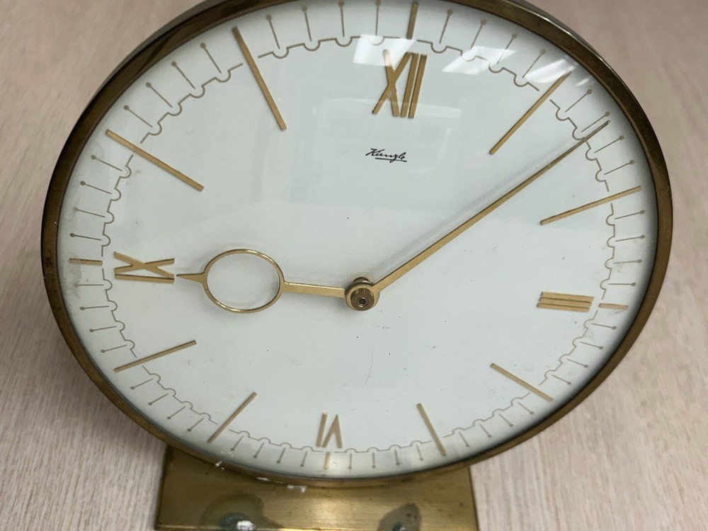 KIENZLE ART DECO TABLE CLOCK BRASS MADE IN GERMANY