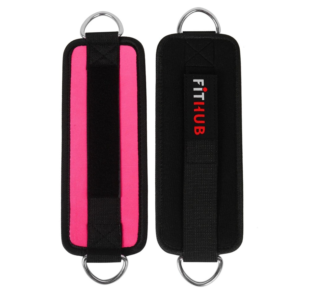 Gym Exercise Ankle Straps Weight Lifting Fitness D Ring Cable Attachment Strap