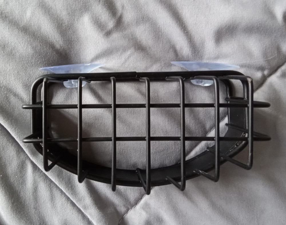 SPARKLY BLING BLACK SUCTION CUP SOAP DISH