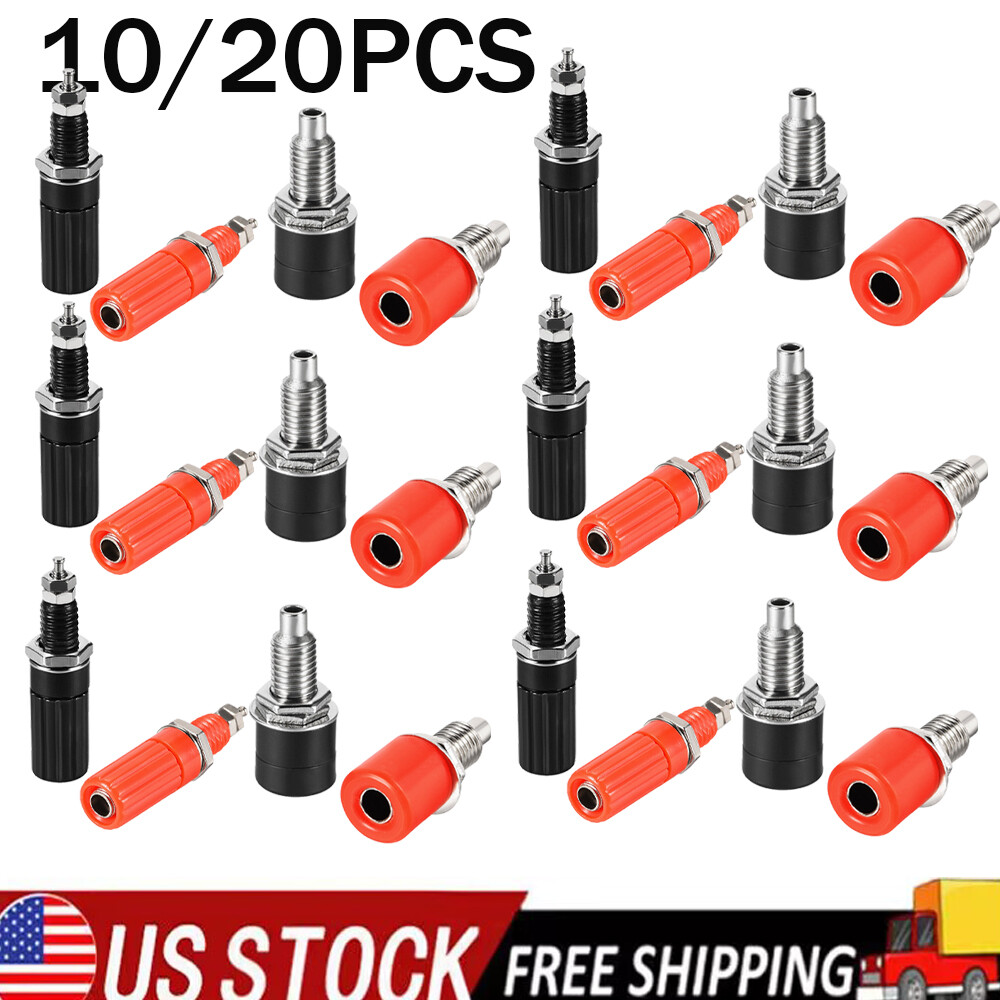 5/10 Pairs Binding Post M6 M8 Thread Amplifier Connector Banana Plug Socket Hot!