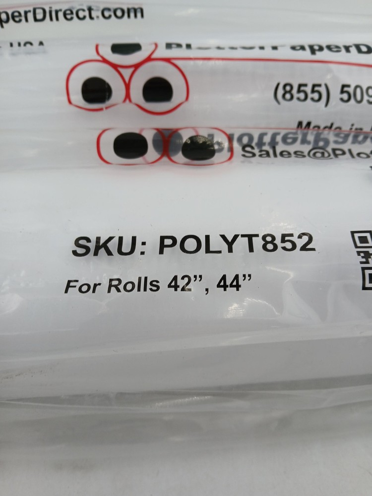 Plotter Paper Roll Paper POLYT852 2 Pack 42 44 Inch White Sealed