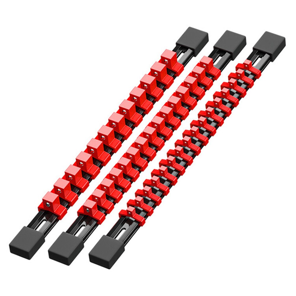 3Pcs Magnetic Socket Organizer Set Metric Socket Holder Tool Box Hold 43 Socket