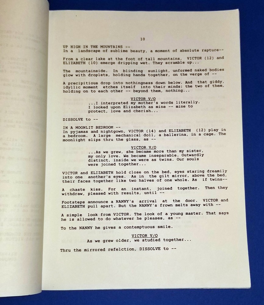 FRANKENSTEIN original script ROBERT DE NIRO HELENA BONHAM CARTER BRANAGH 94