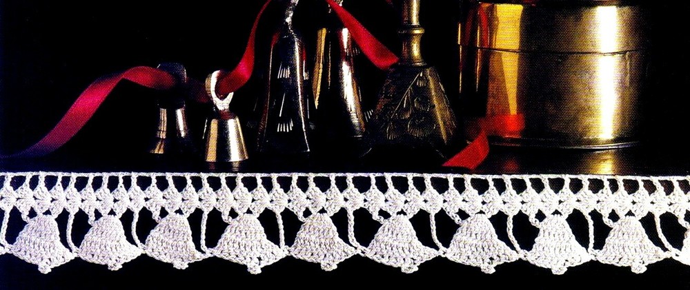 DELICATE Bell Edging/Decor/ CROCHET PATTERN INSTRUCTIONS ONLY