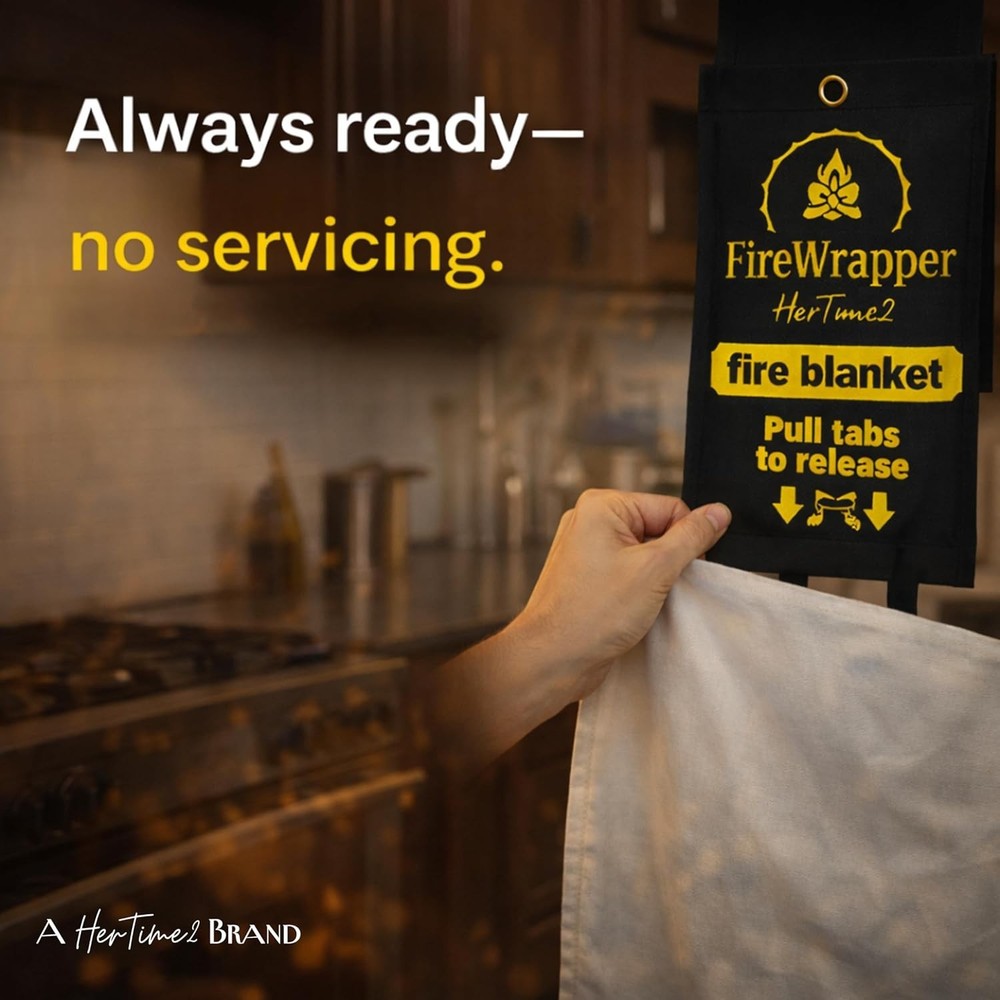 FireWrapper Fire Blankets Flame-Resistant Weatherproof 2-Pack Reusable Emergency