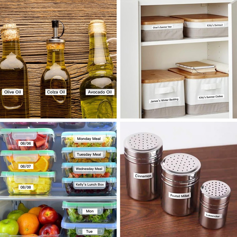 E10 Bluetooth Label Maker Machine with 3 Tapes, Continuous Waterproof Label, ...