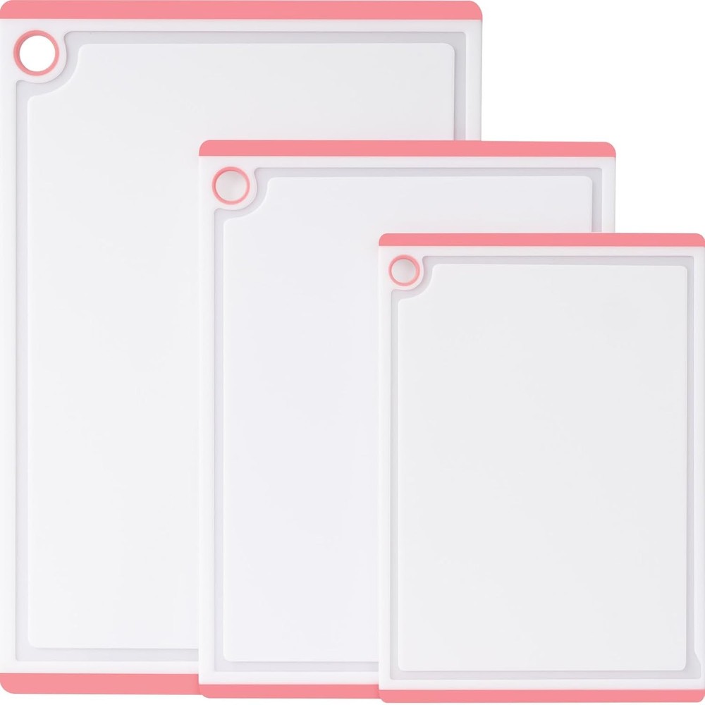 Plastic Cutting Boards for Kitchen, Lar Cutting Board Set