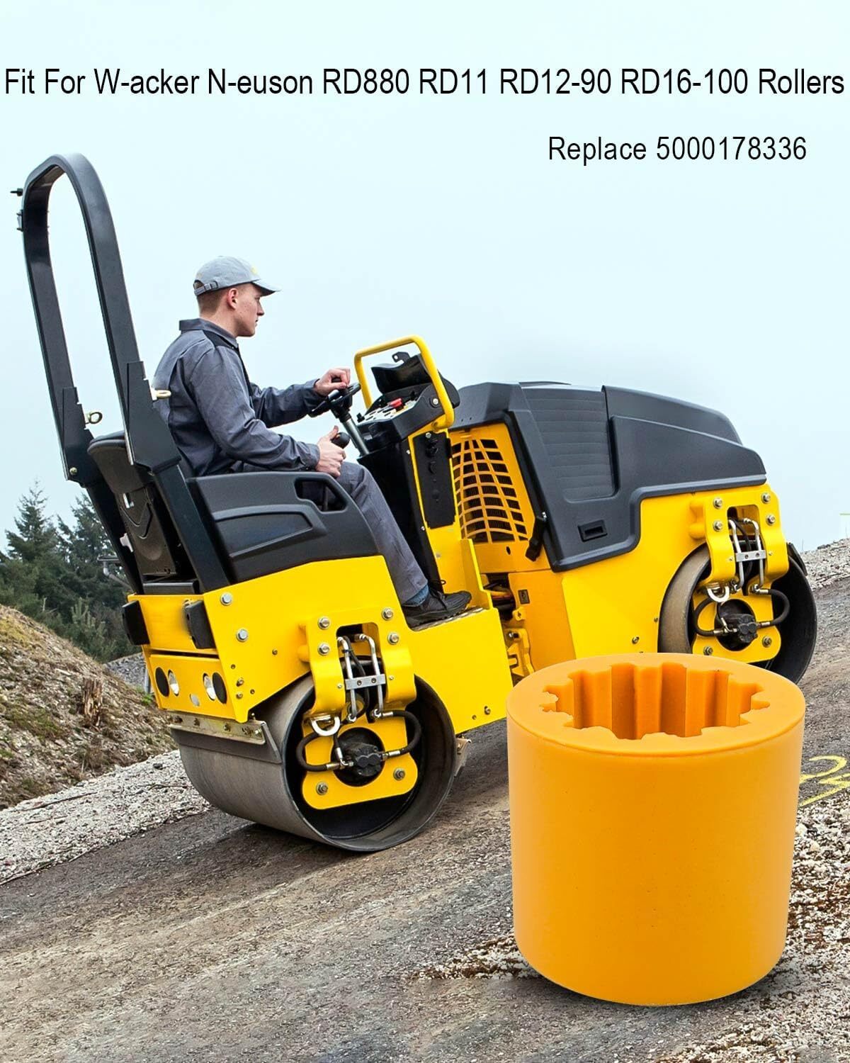 For Wacker RD880, RD11, RD12-90, RD16-100 Flexible Coupler Sleeve 5000178336 US