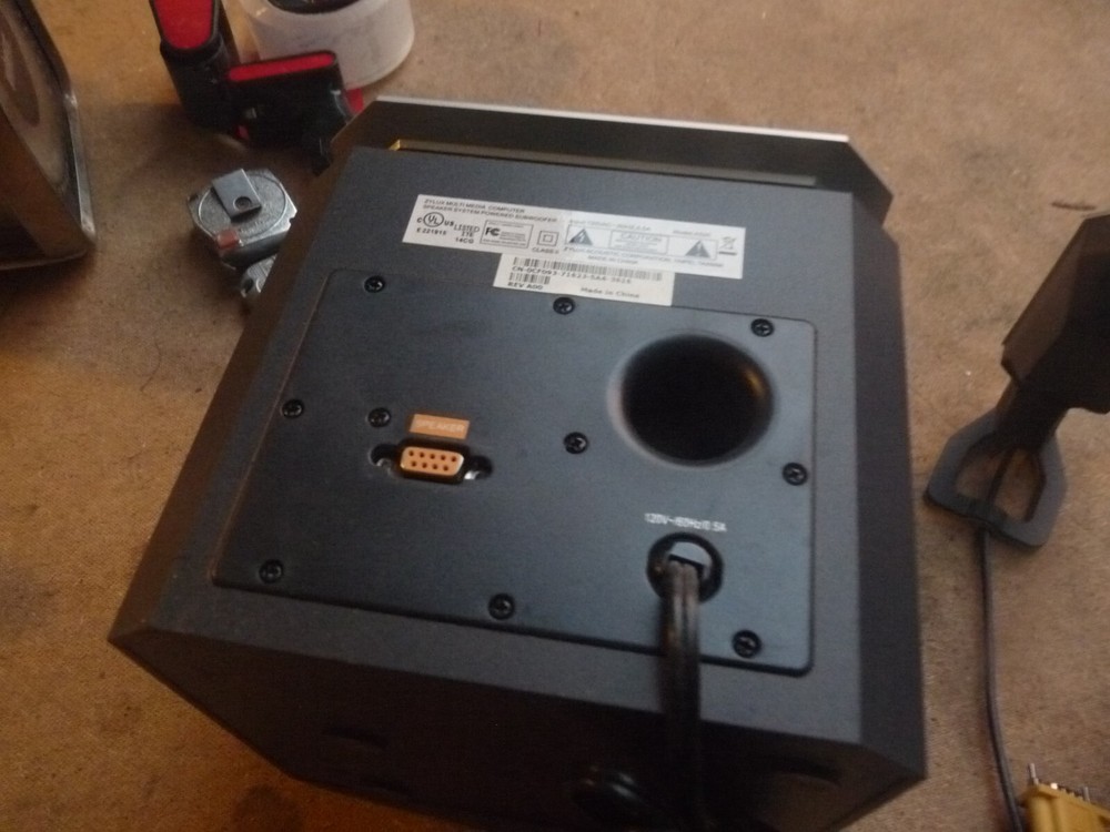 Zylux/Dell A525 2.1ch Complete Computer Speaker Subwoofer System TESTED WORKING