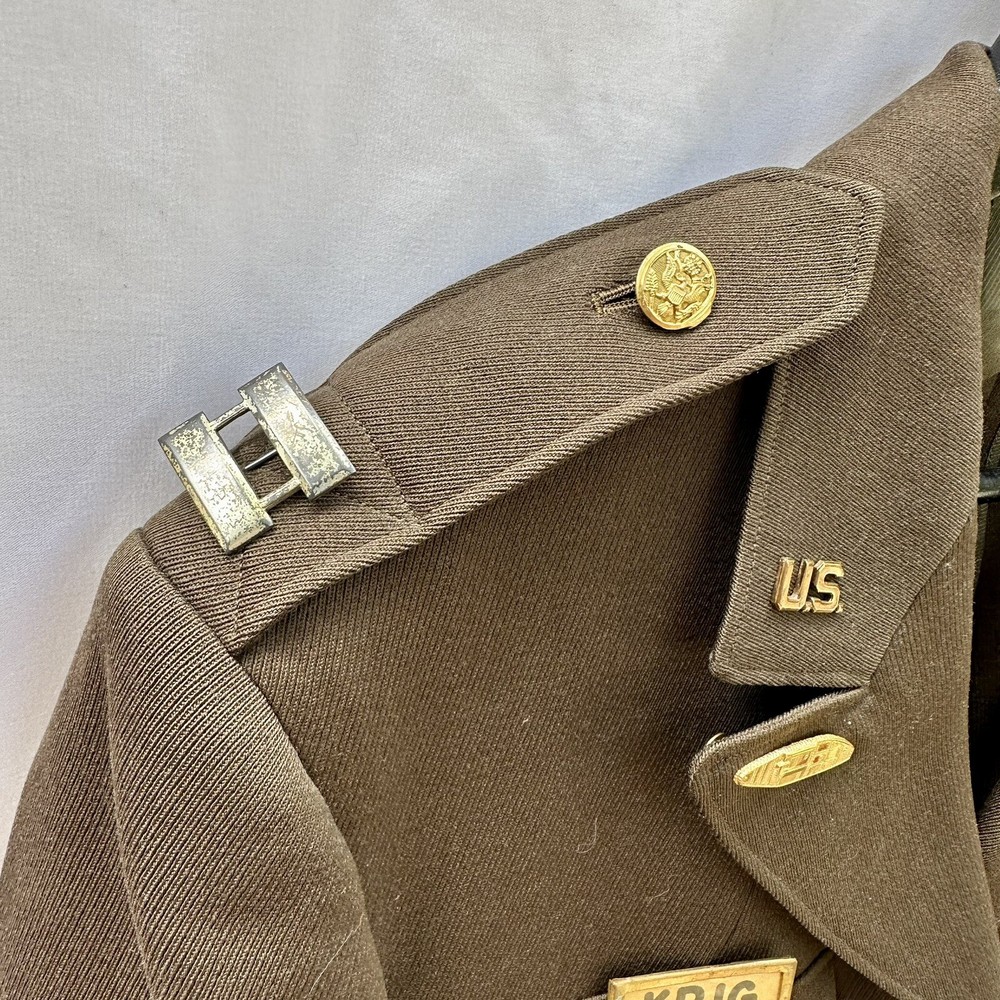 WWII US Army Named Officer Uniform XV Corps Armor Original