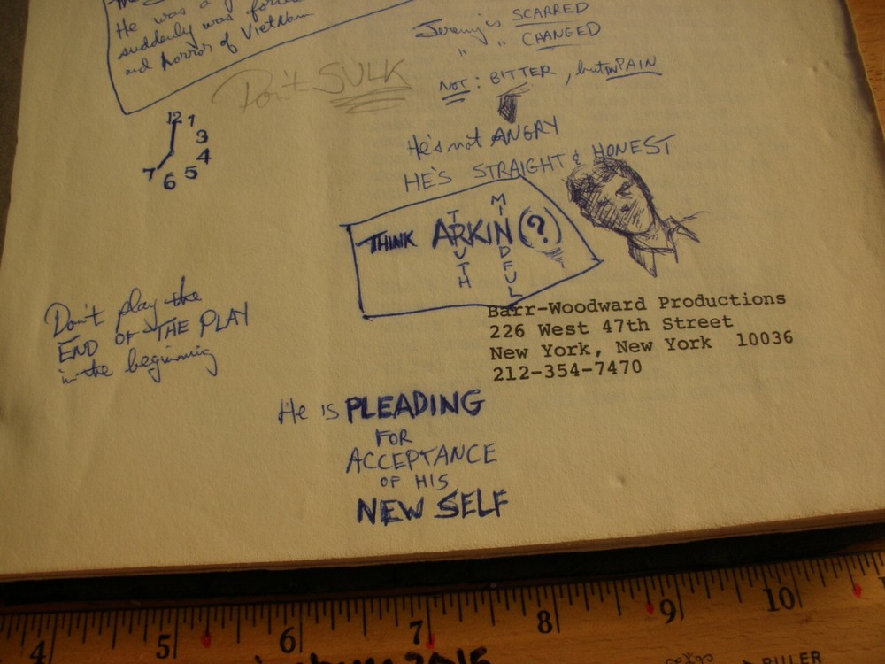 1970s James Duff Home Front ORiginal script with notes drawings