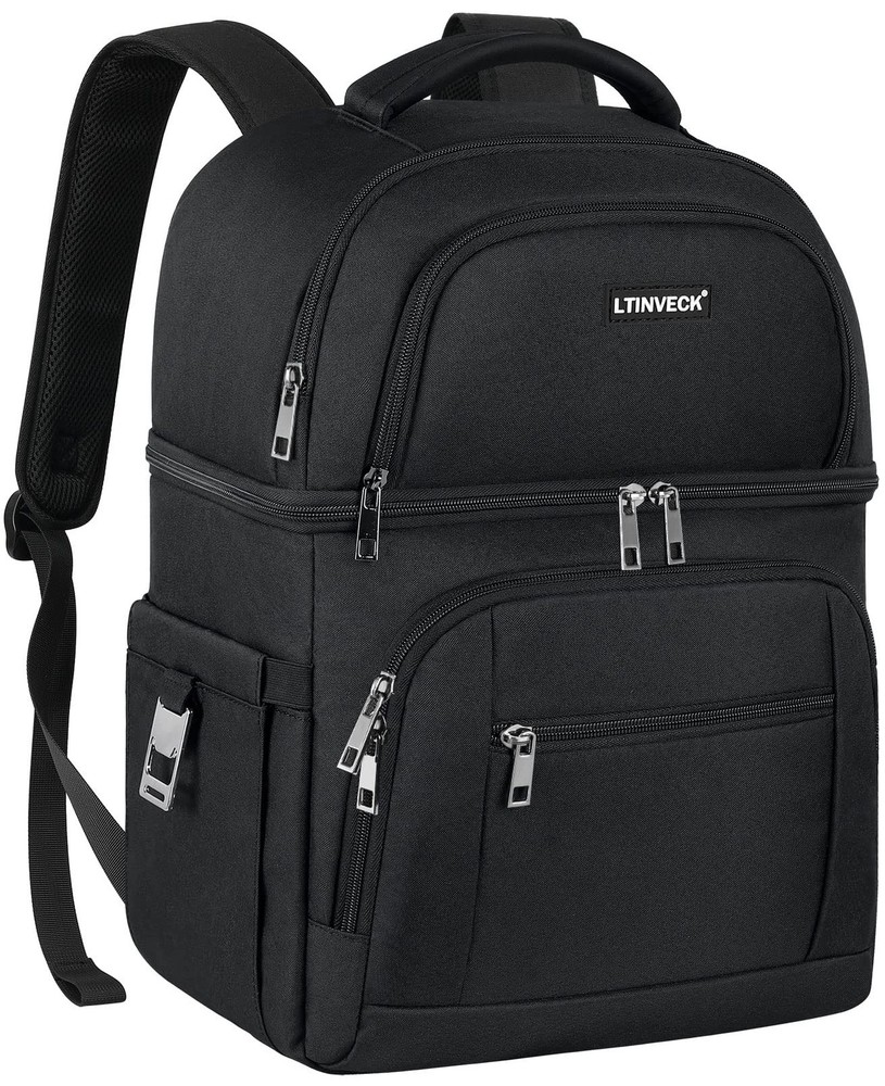 Cooler Backpack,Insulated Backpack Cooler Leakproof Double Deck Cooler Bag fo...