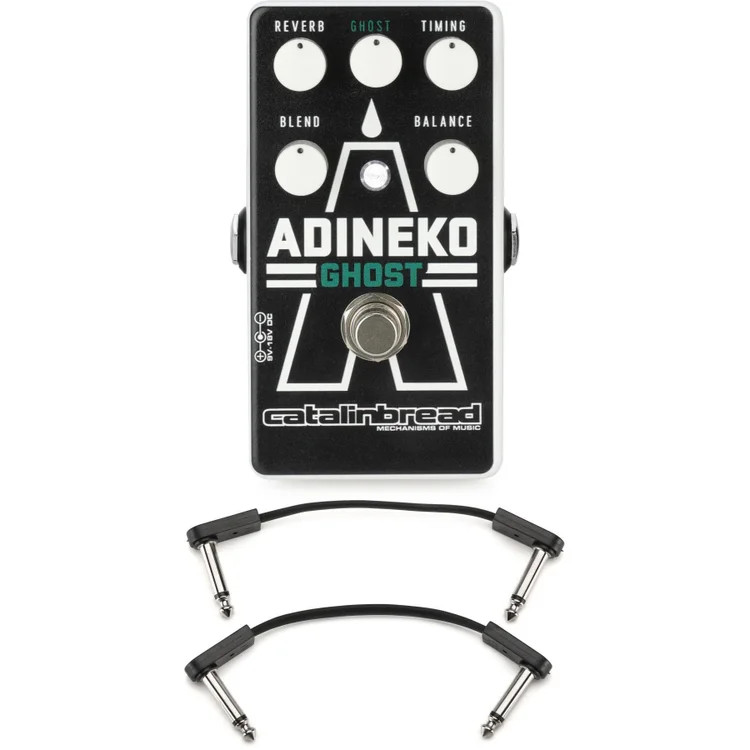 Catalinbread Adineko Ghost Delay Pedal with EBS Flat Patch Cables