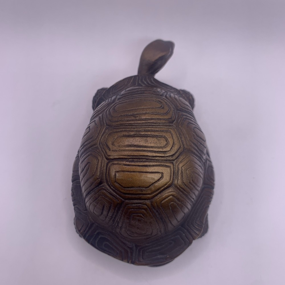 Bronze Tortoise Turtle Signed Chipraus Figurine