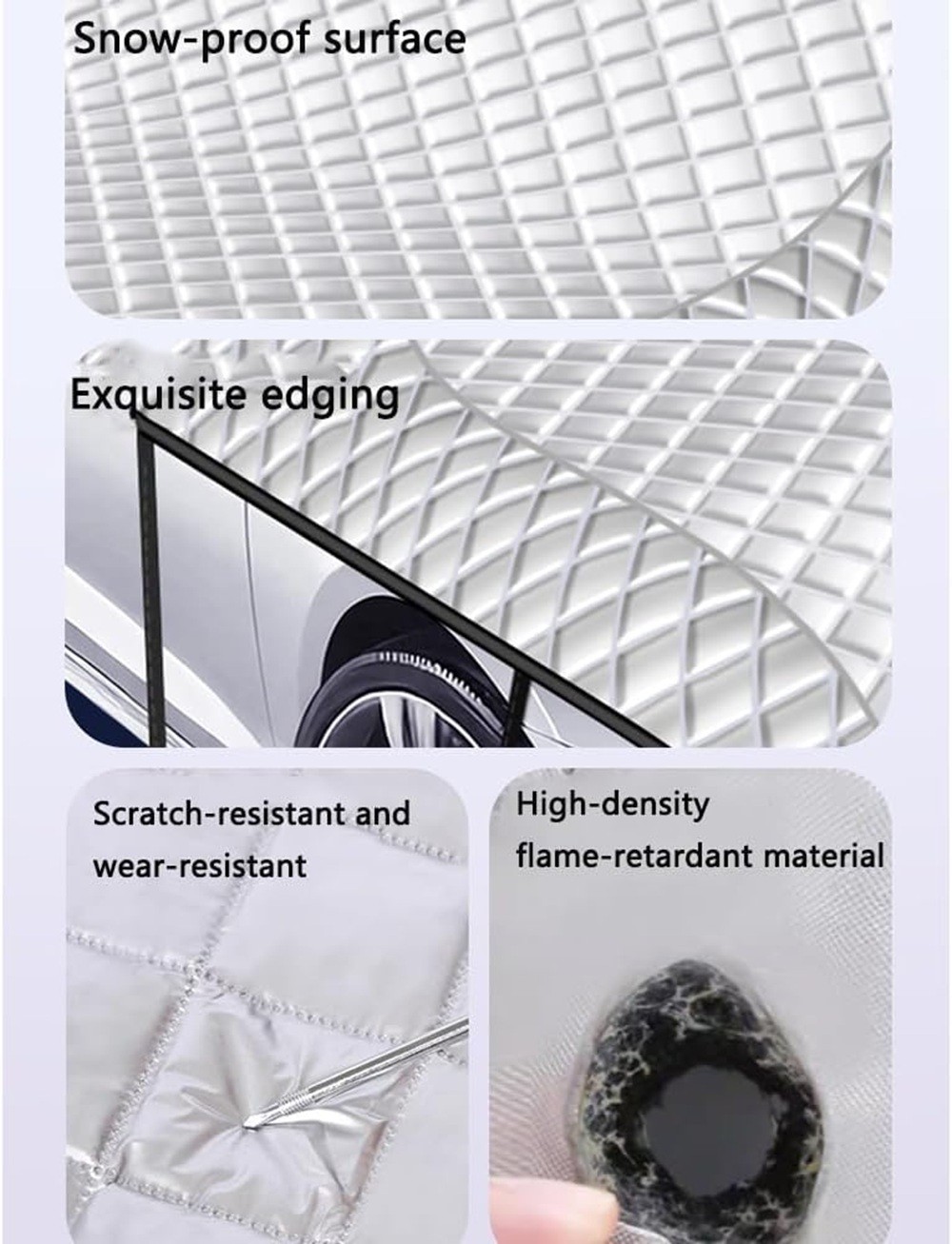 Car Roof Cover Hail Protector Waterproof Snow Proof Sunshield Outdoor Protective