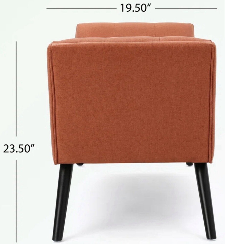 Orange Bench With Arms