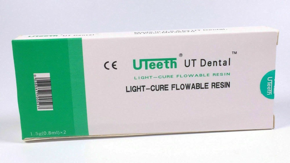Dental Composite Resin Flowable Light Cure Flow Uteeth A1 A2 A3 2pc/Set