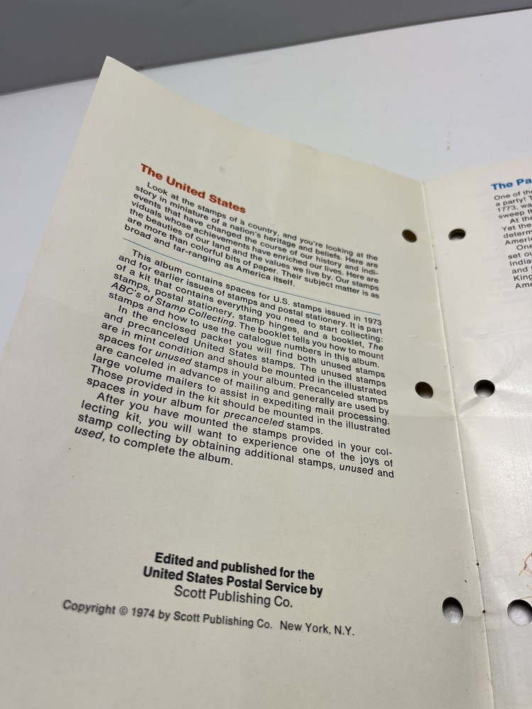 United States Stamp Album 2nd Edition 1974