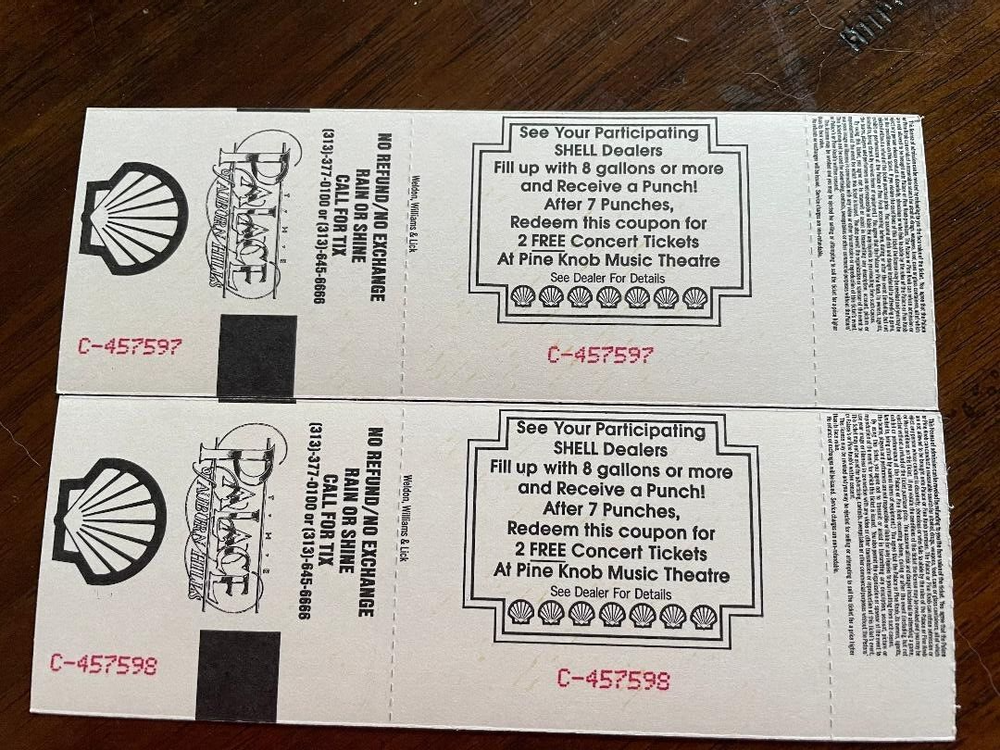 Glenn Frey (Eagles) Concert Tickets 1992