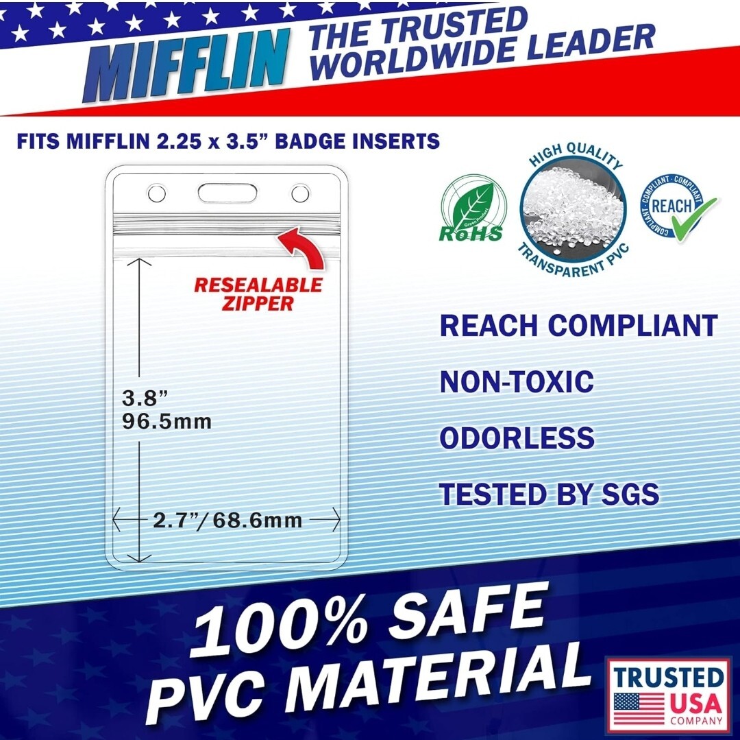 Mifflin ID/Badge Card Holder, One (1)