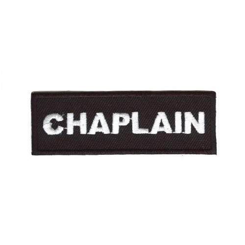 CHAPLAIN PATCH WHIT ON BLACK