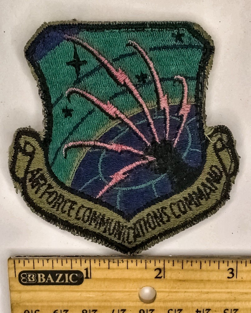 US Air Force Communications Command Shoulder Patch Subdued Sew On USAF