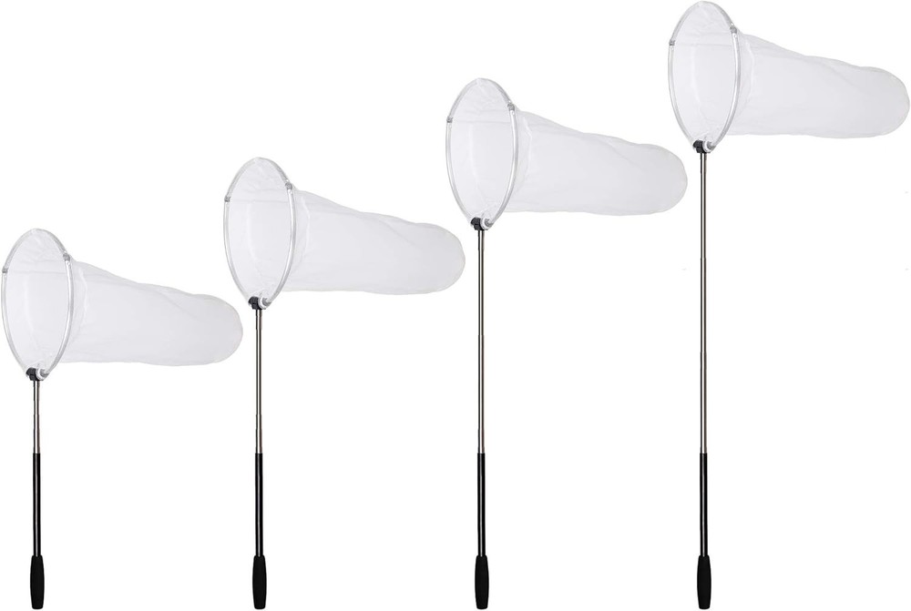 Foldable Insect Net with 10" Ring, 48" Telescopic Handle - Lightweight & Durable