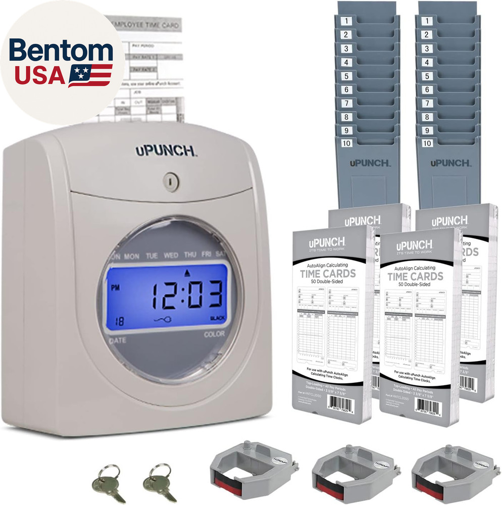 HN4500 Advanced Calculating Time Clock Bundle for Small Business: Complete Emplo