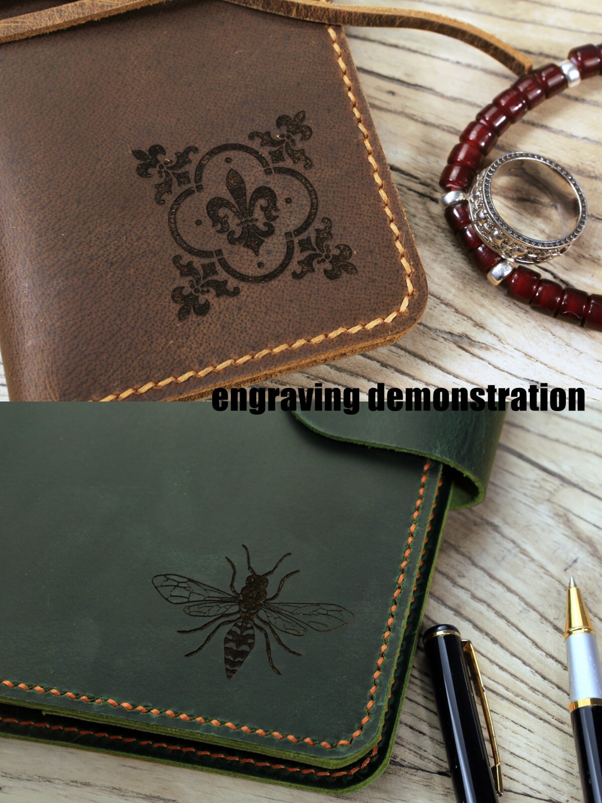 Personalized leather midori travelers notebook / midori style leather journal