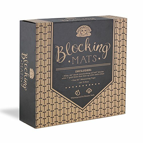 BLOCKING MATS for Knitting Boards Mat with Grids 150 T-Pins 9-Pack HEPHAESTUS