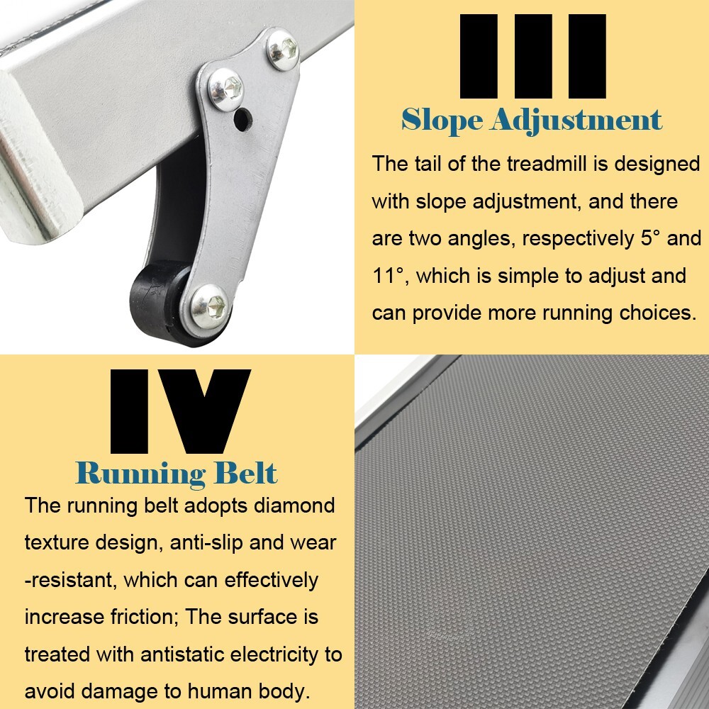 Foldable Manual Small Walking Treadmill with Digital LCD for Home