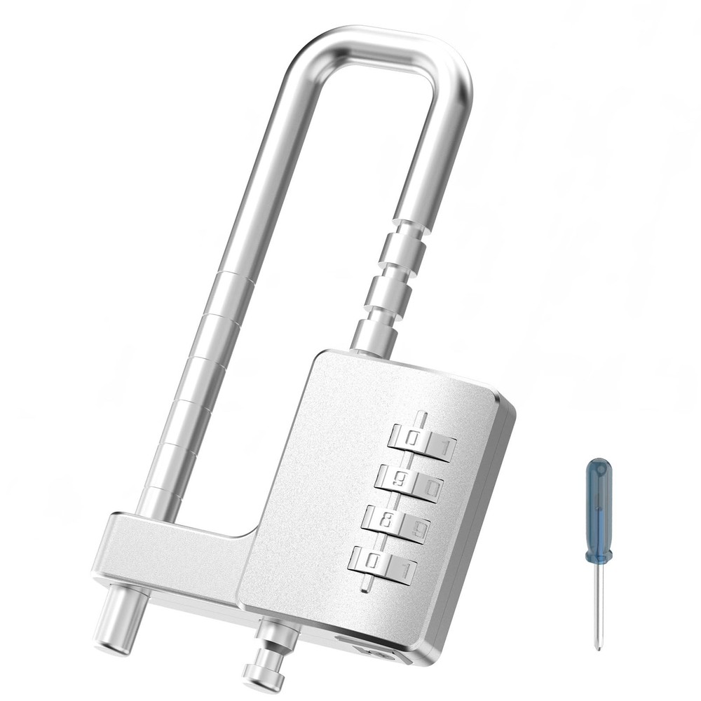 Cabinet Lock with Combination, Adjustable U-Shaped Combination Cabinet Lock L...