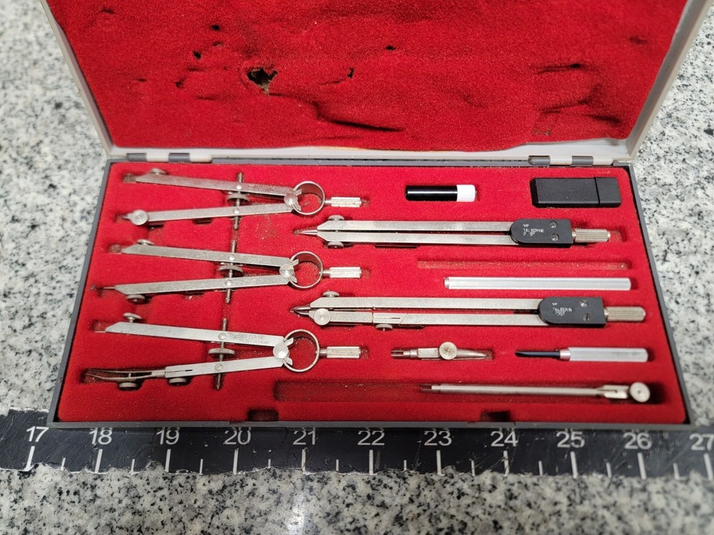 Teledyne Post Drafting & Lettering Kit With Case