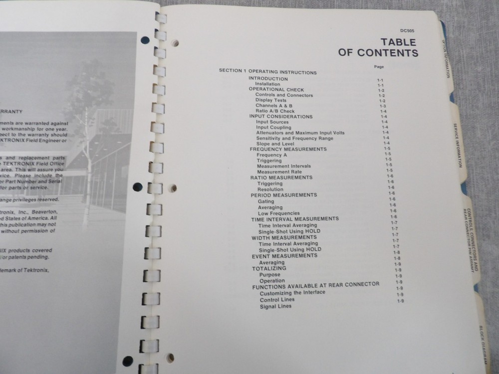 Tektronix DC505 Universal Counter/Timer Instruction Manual