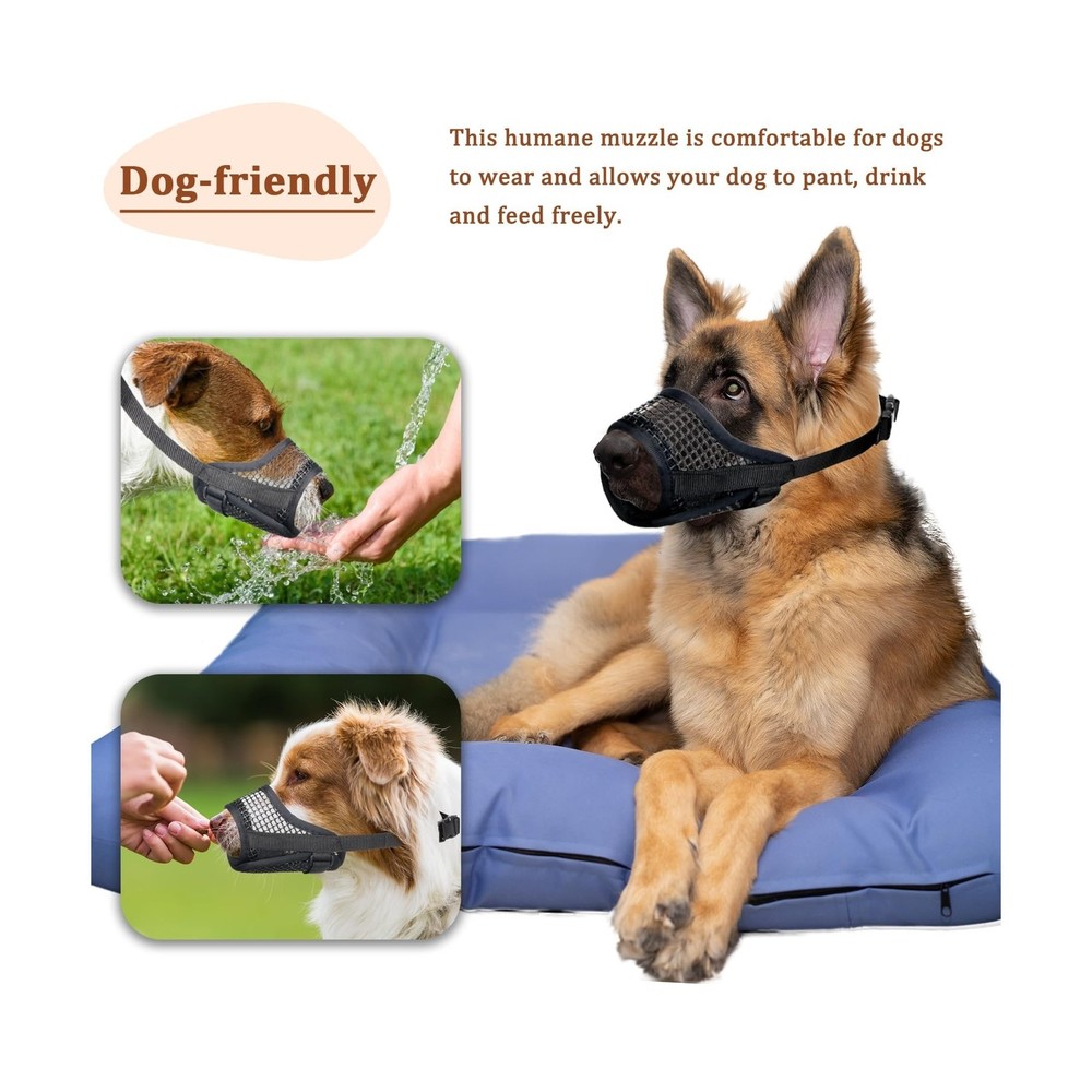 Mayerzon Dog Muzzle, Breathable Mesh Muzzles for Small Medium Large Dogs, Pup...