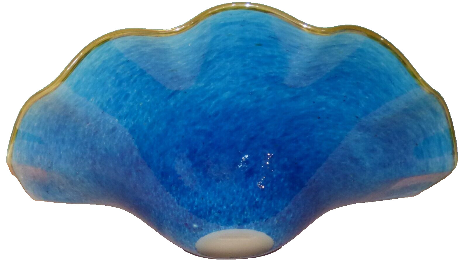 Daniel Lotton Art Glass Clamshell with Pearl, Clam