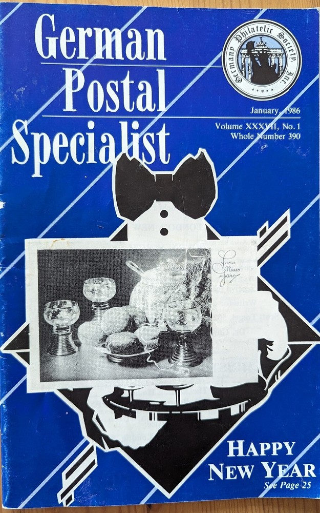 German Postal Specialist Jan '86 Watermark Detection Fluids Heinrich Von Stephen