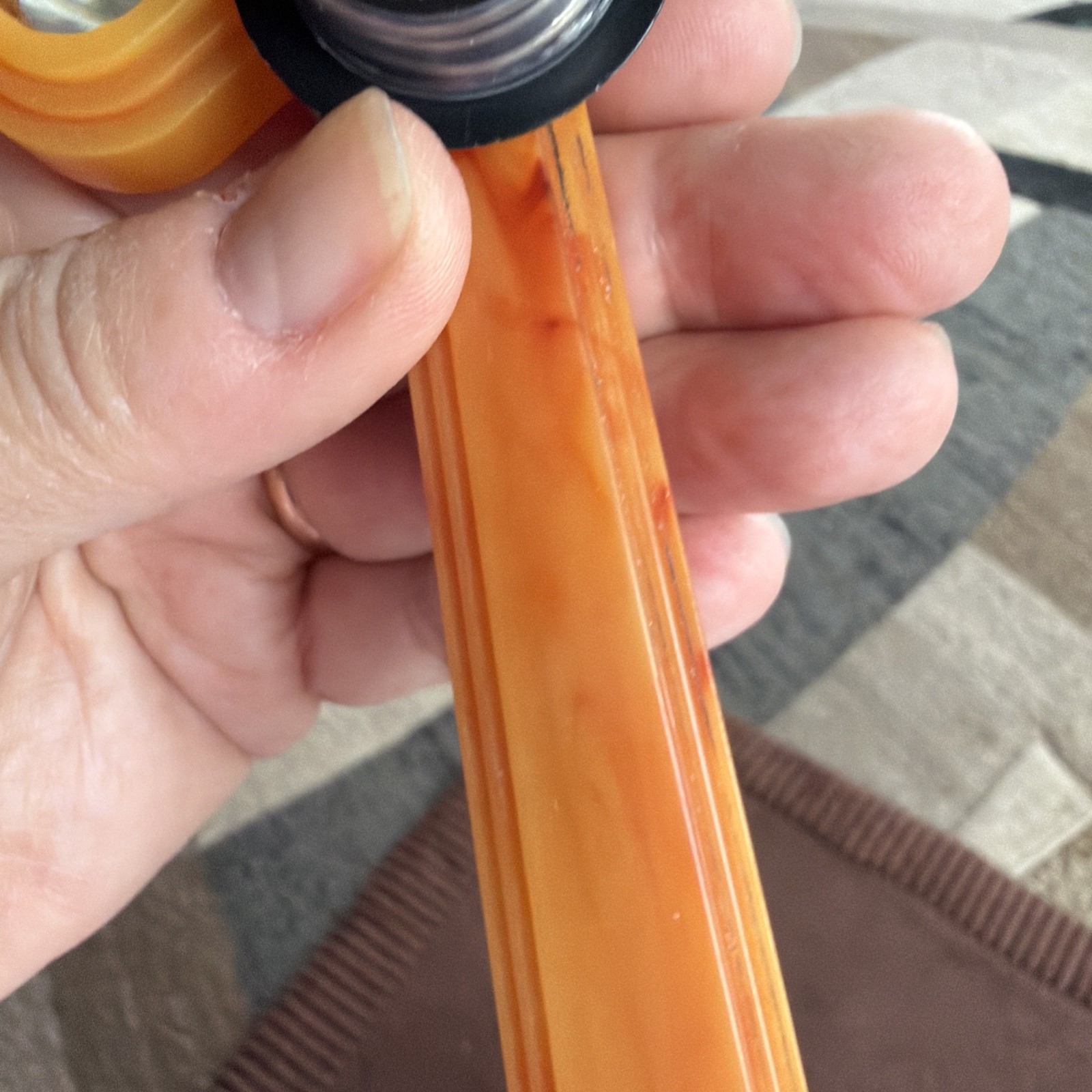 Vtg. Bausch & Lomb Light Butterscotch Art Deco Faux? Bakelite Magnifying Glass